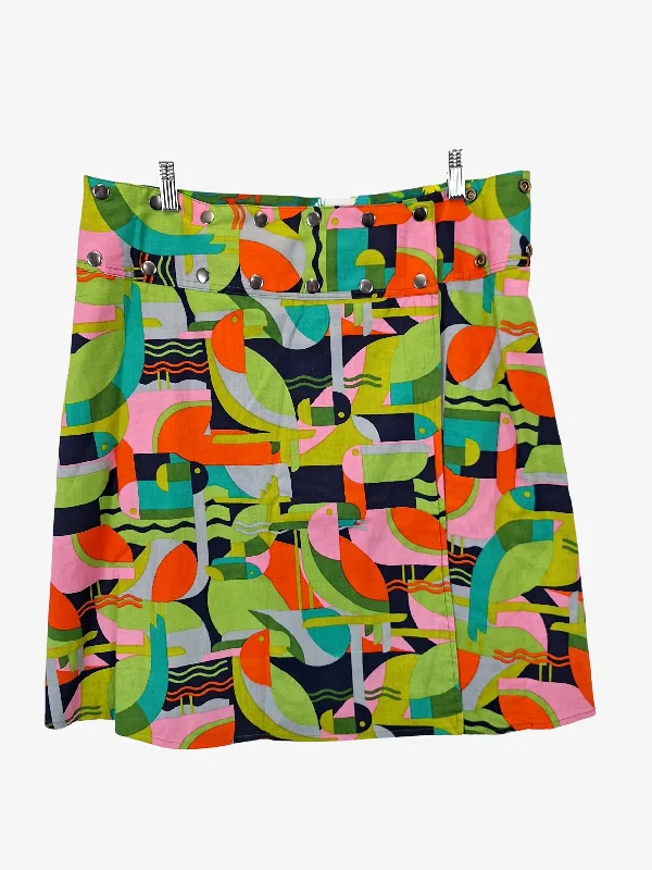 Keshet Vibrant Reversible Snap Button Wrap Skirt Size OSFA