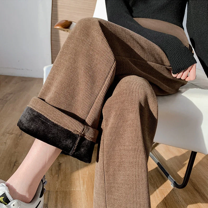 Brown Wide-Leg Pants