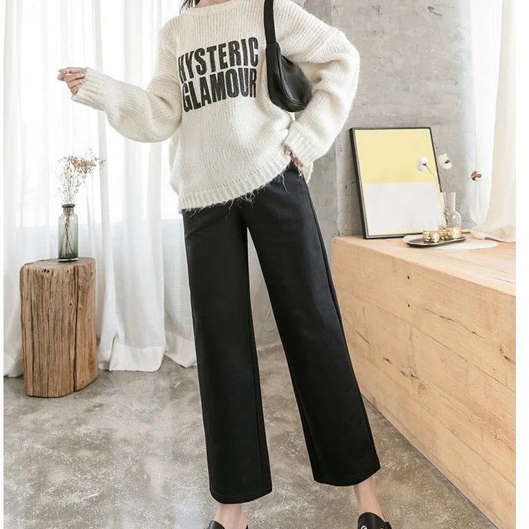 NiDELL: Women’s Elegant High Waist Long Pants for Autumn