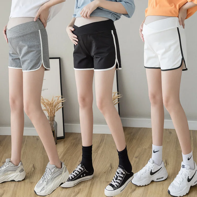 NiDELL Maternity Pants . New Summer Pregnant Women Low Waist Wide Leg Pants Shorts Outer Wear Casual Shorts Leggings