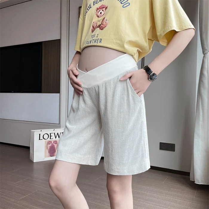 NiDELL: Pregnant Women’s Elegant Wide Leg Short pants for Summer